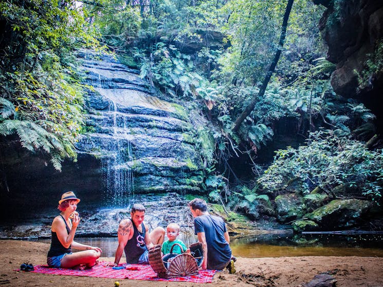 waterfall picnic