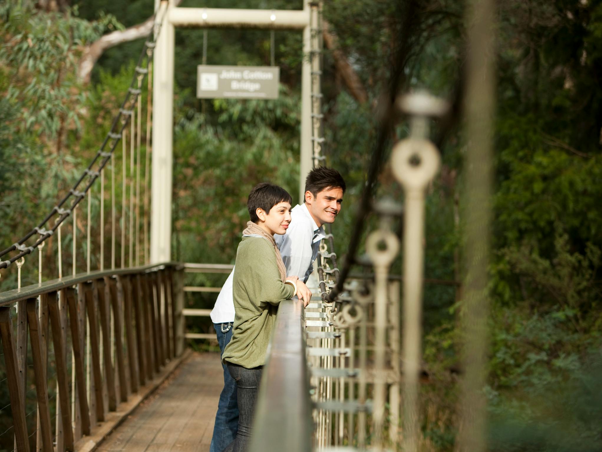 On the suspension bridge at Yea Wetlands