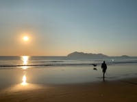 Beach at sunrise with views over Dunk Island