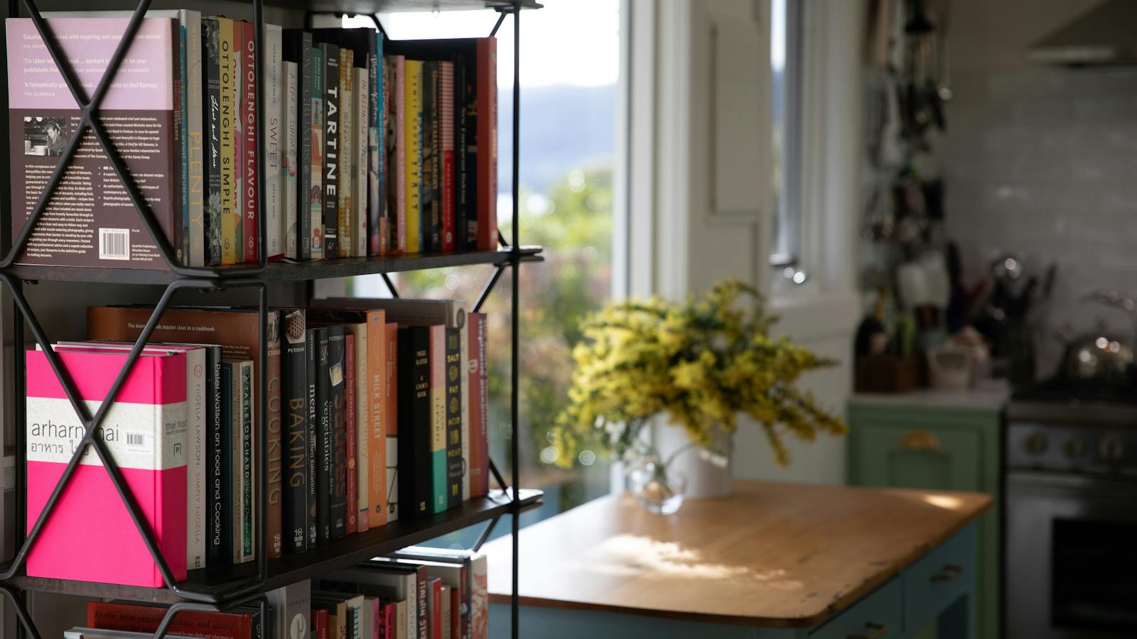 Cookbook Library at Florian Cottage