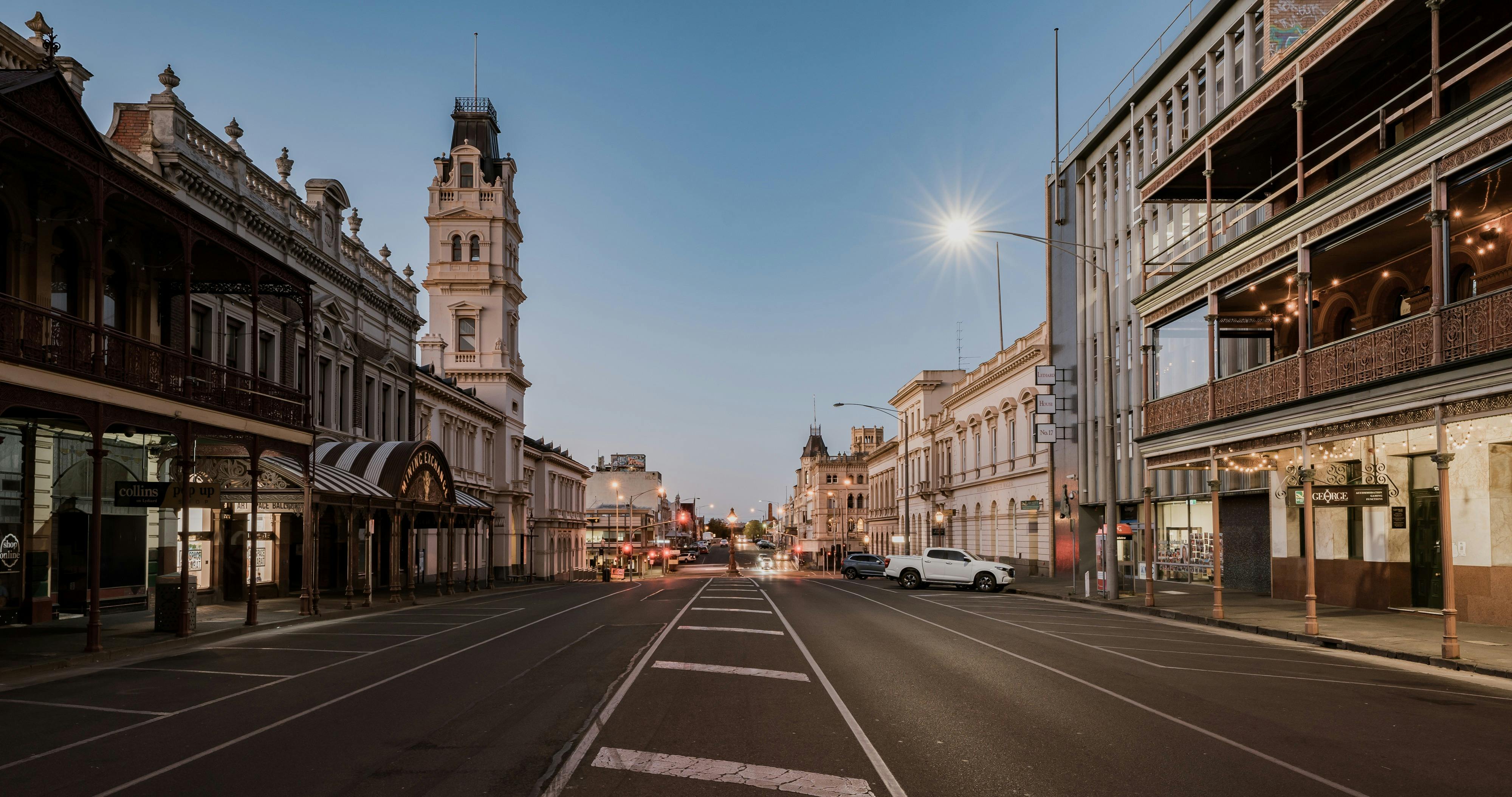 Lydiard Street at Dusk