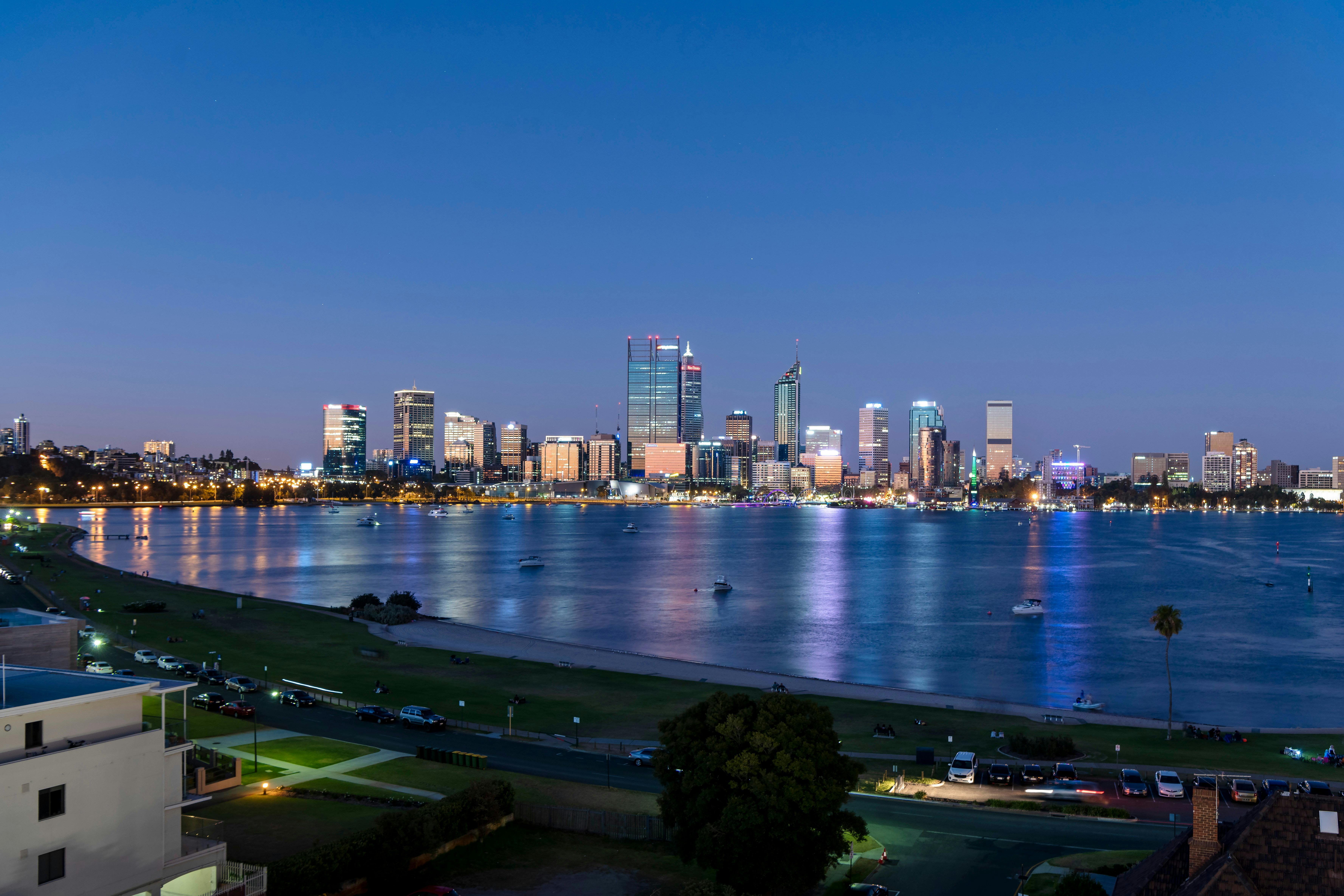 View of Swan River and Perth City