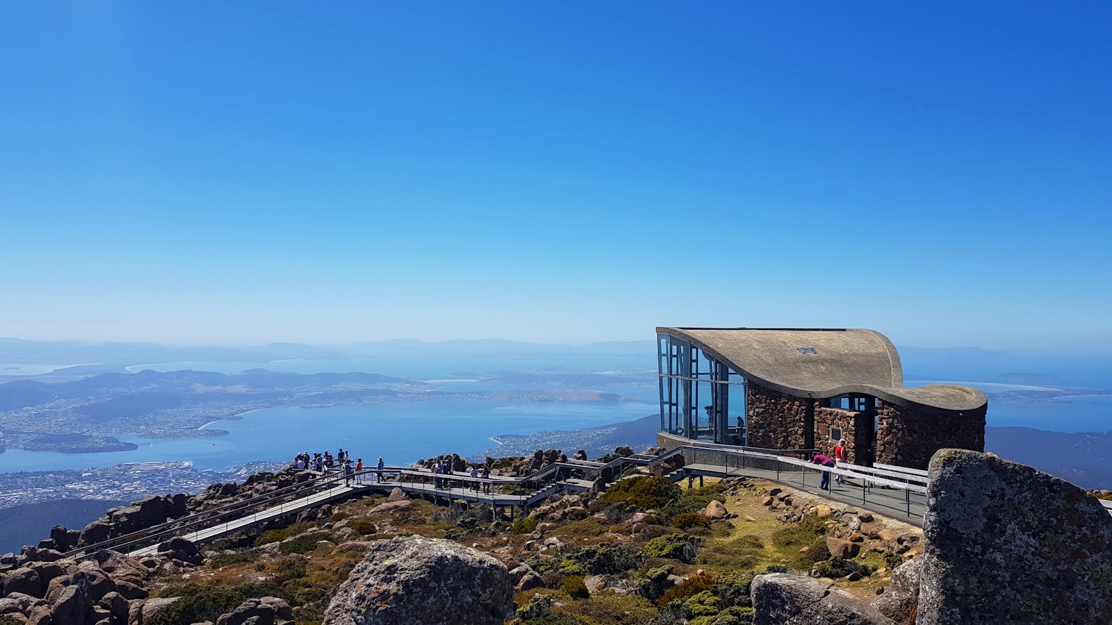 The Mt Wellington Lookout with Fun Tassie Tours.