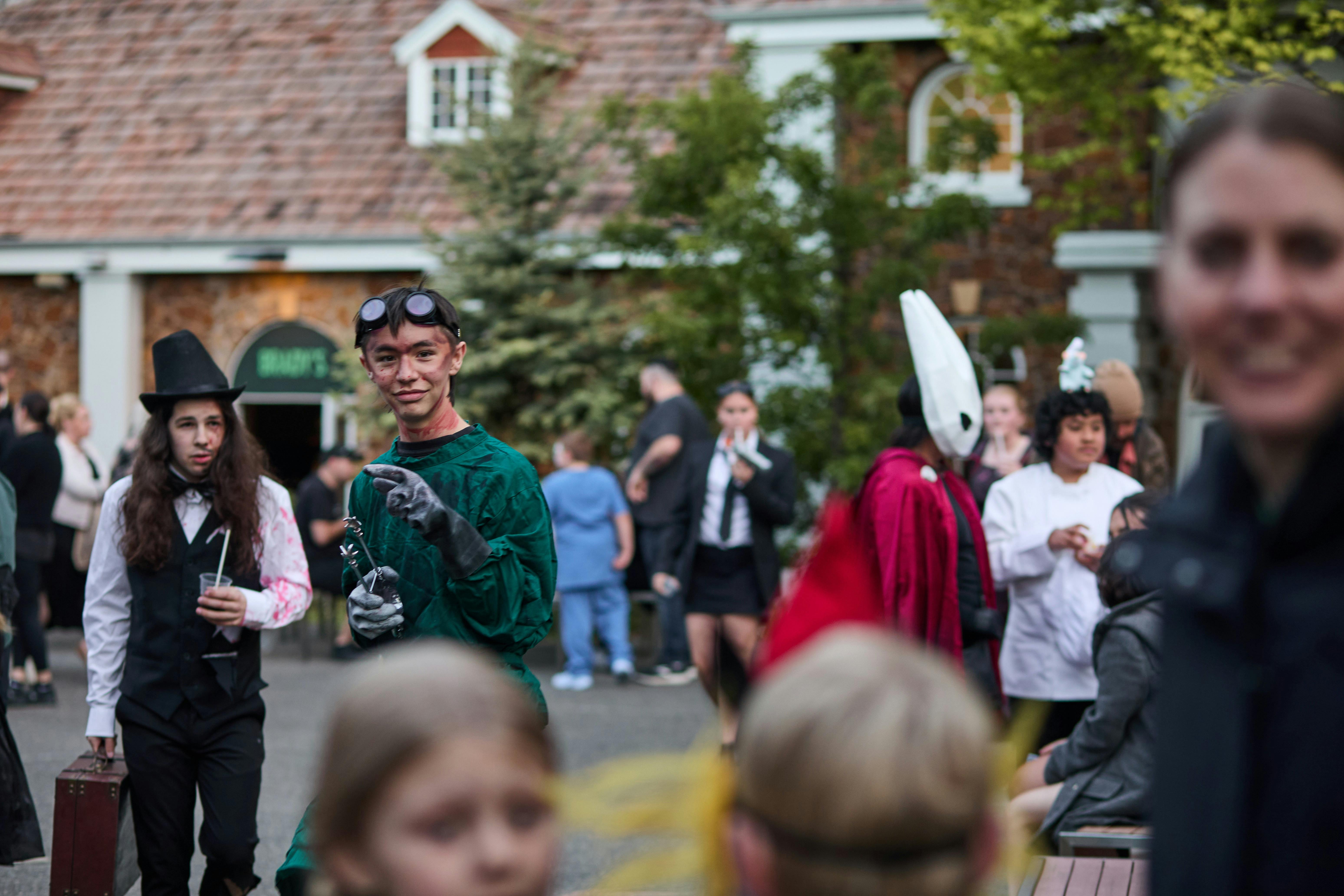halloween crowd
