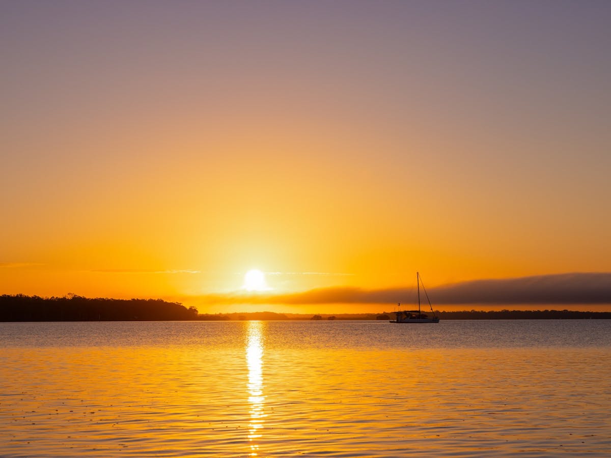 Sunsetting on the ocean