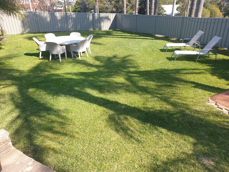 Relaxing area for BBQs and lawn games
