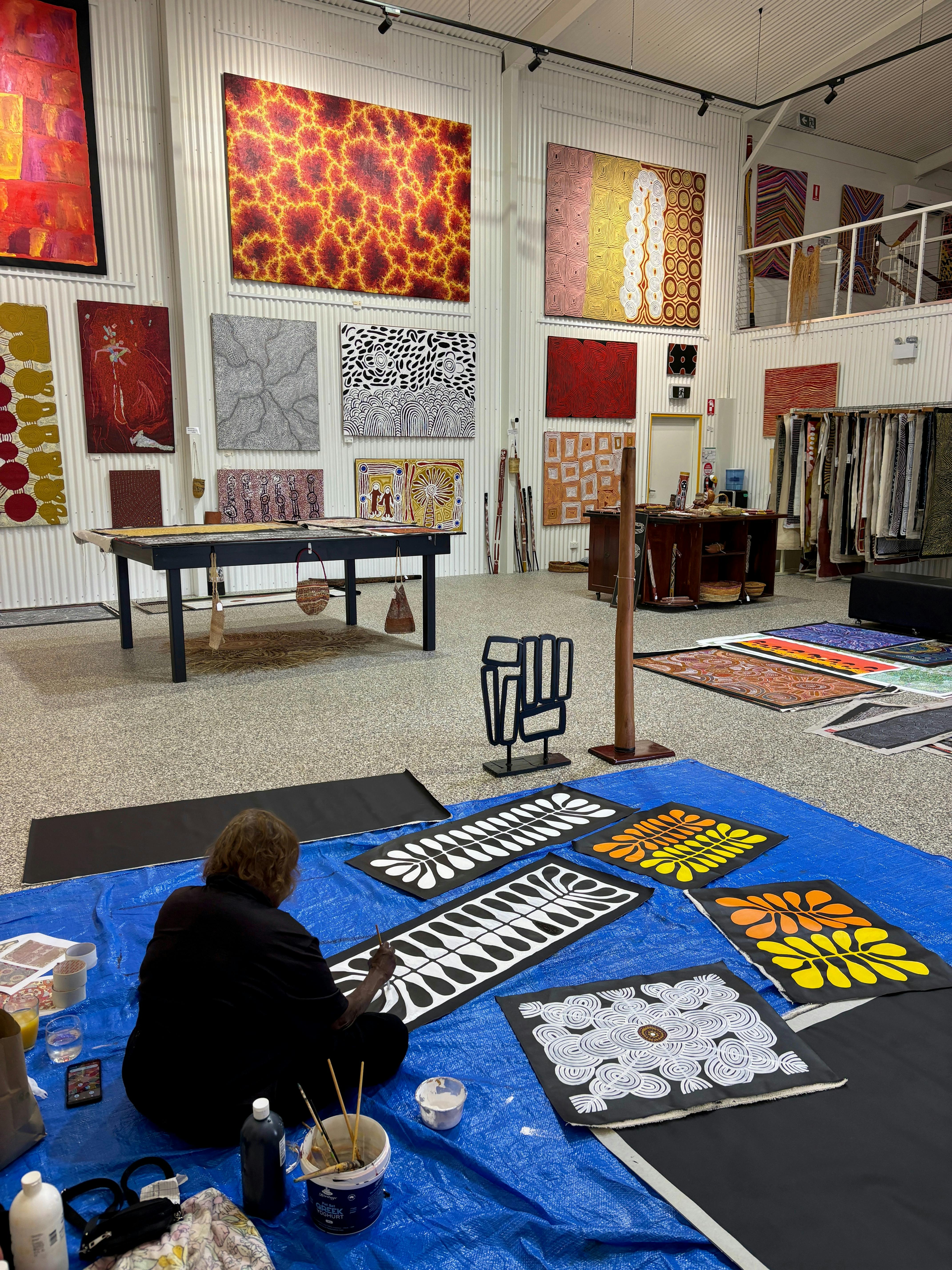 Debra McDonald painting in gallery