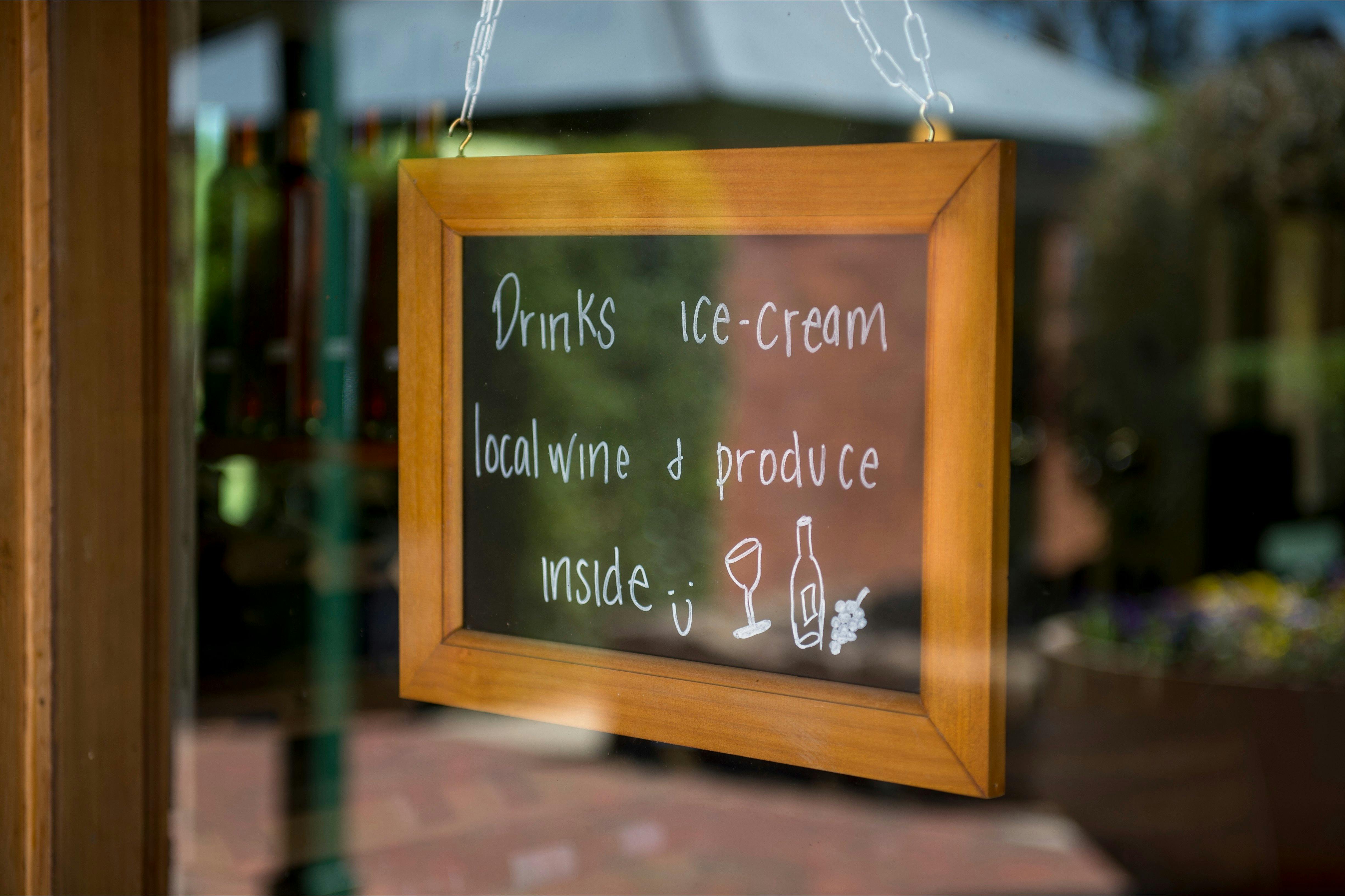 Refreshments, produce, wine and gifts available for purchase