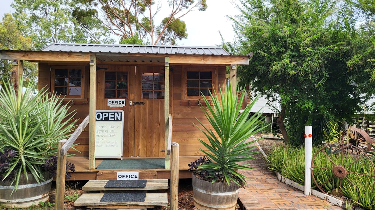 Our quaint little office with easy access and has all our brochures for the area free for customers