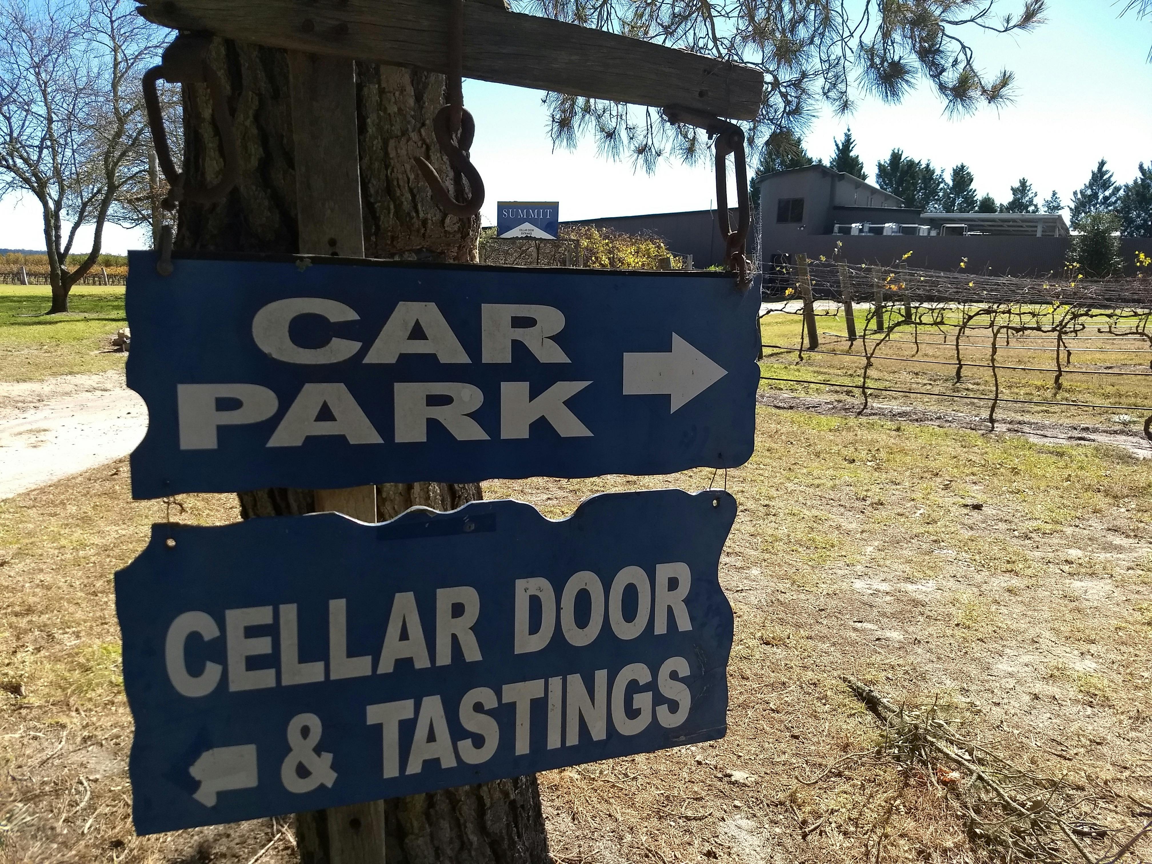 Sign for cellar door