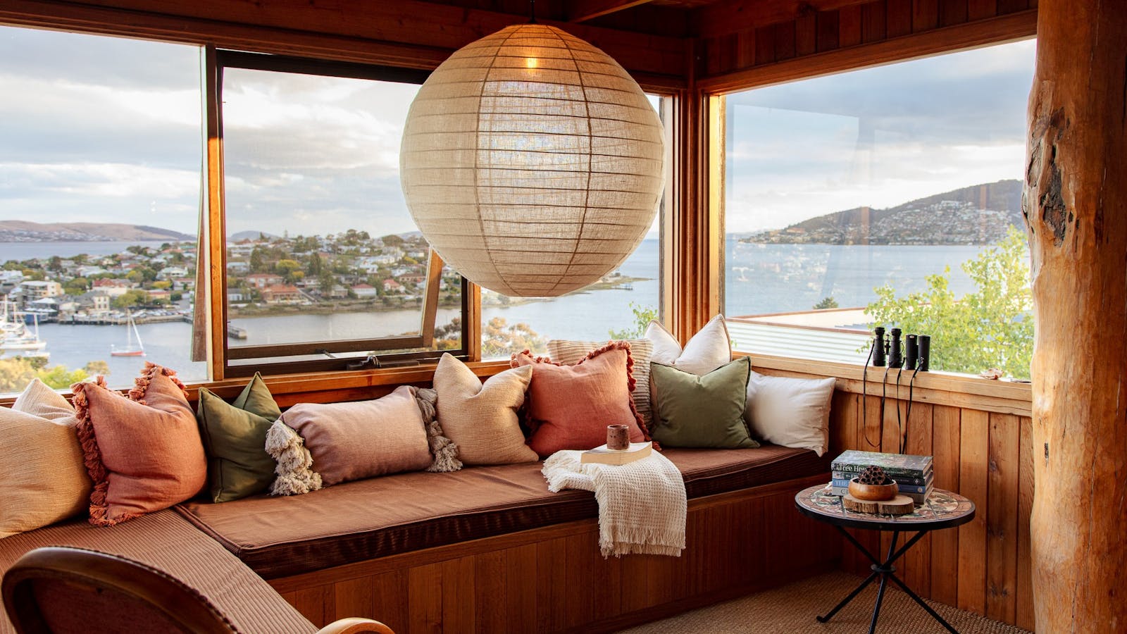 The daybed is perfect for watching the harbour activity