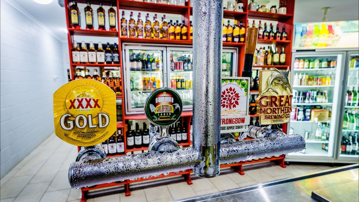 Ice cold drinks on tap