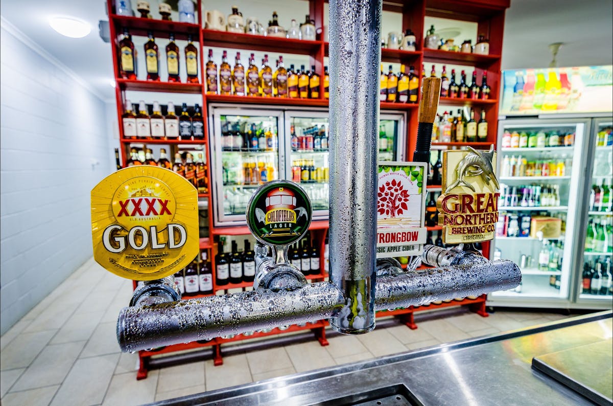 Ice cold drinks on tap