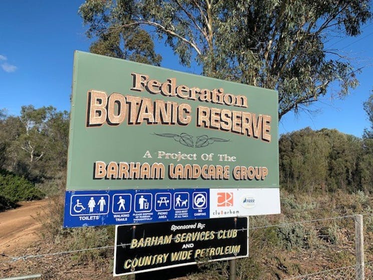 Federation Botanic Reserve signage