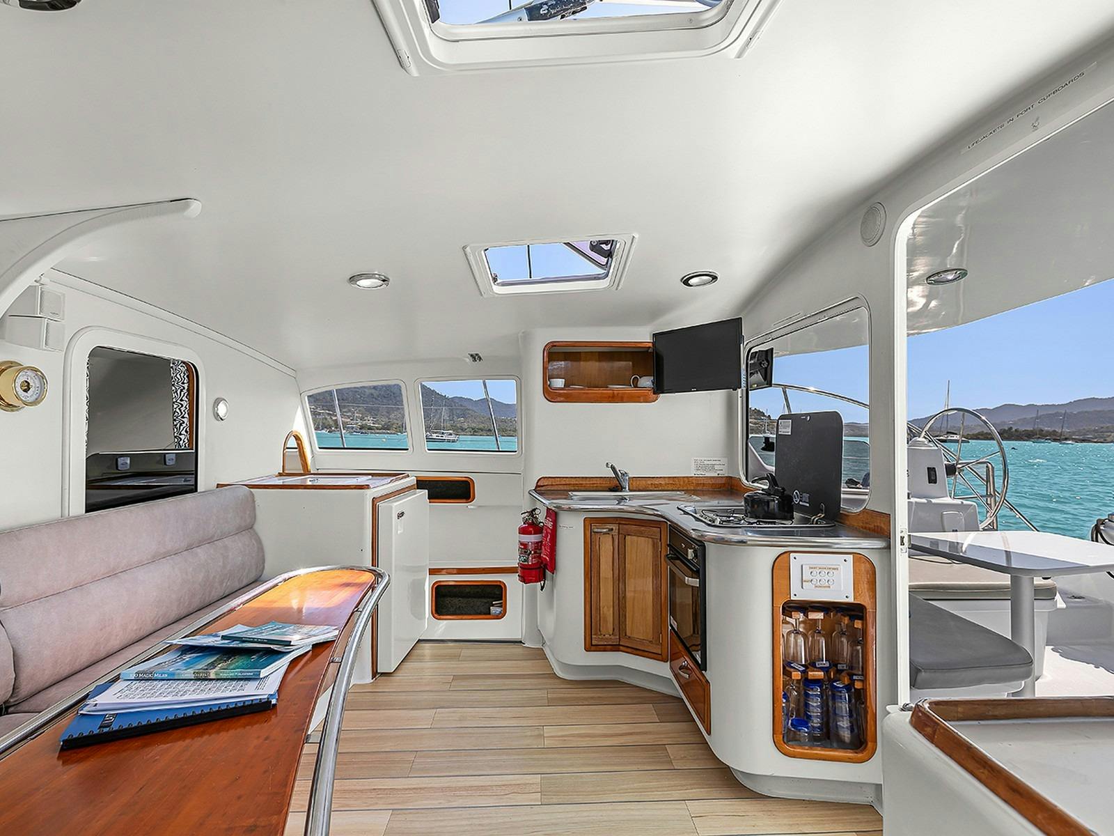 Latitude 1035 - saloon and galley