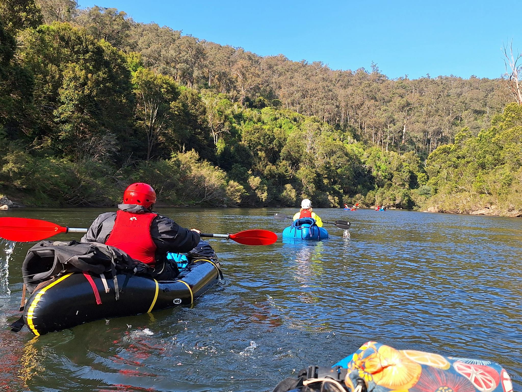 packrafting on the Mitchell River echo bend