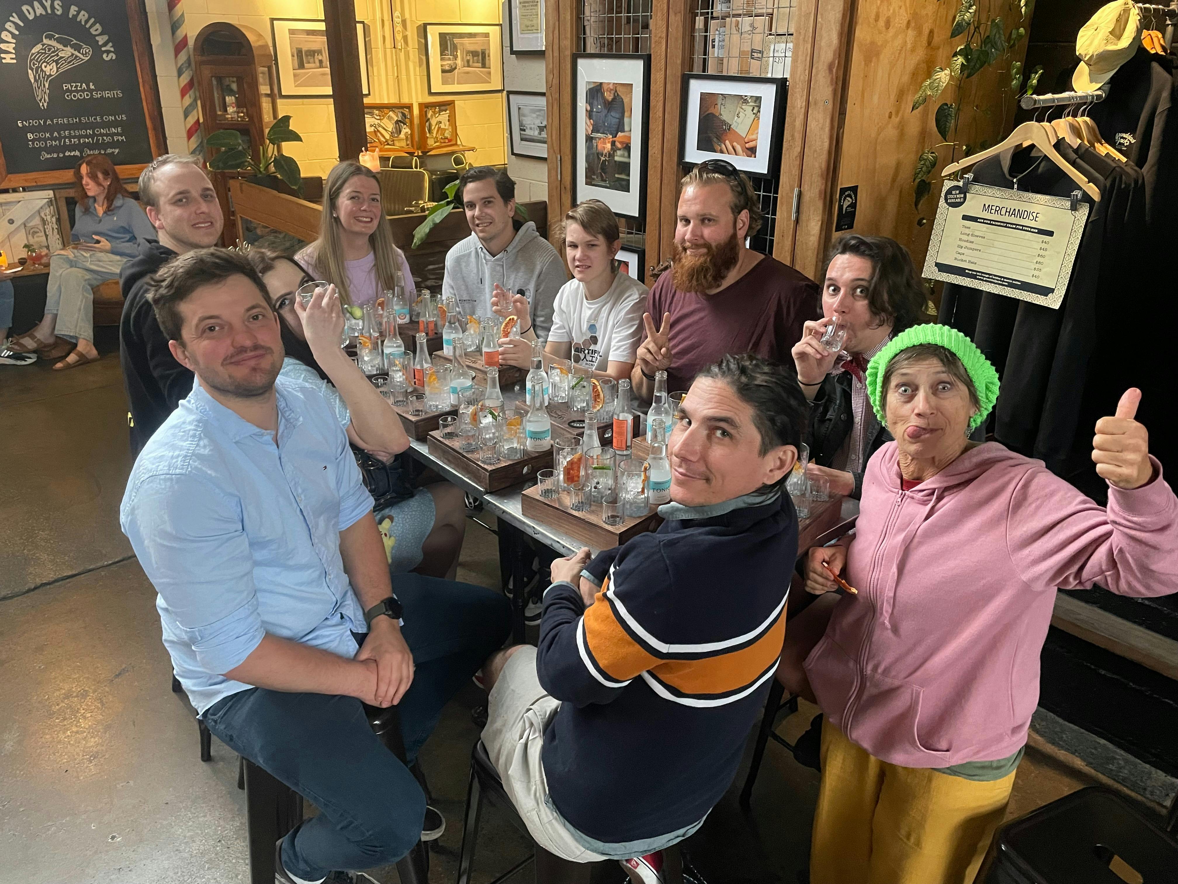Thumbs up for the gin at Granddad Jack's