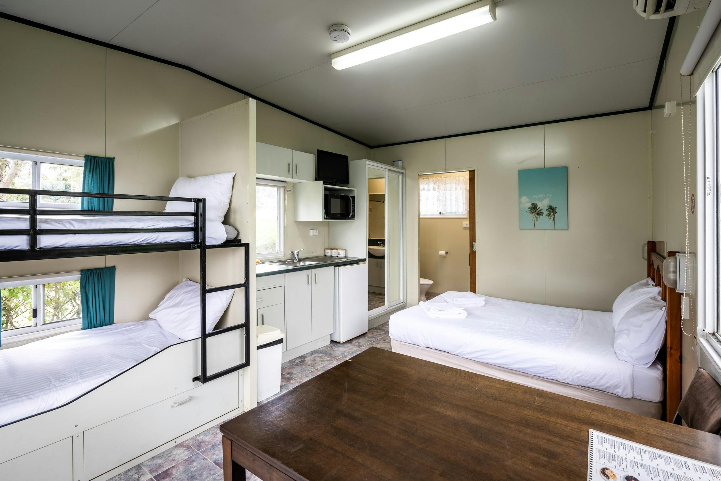 One of our 4 Berth Cabins; a perfect place to base yourself while exploring the amazing Scenic Rim.