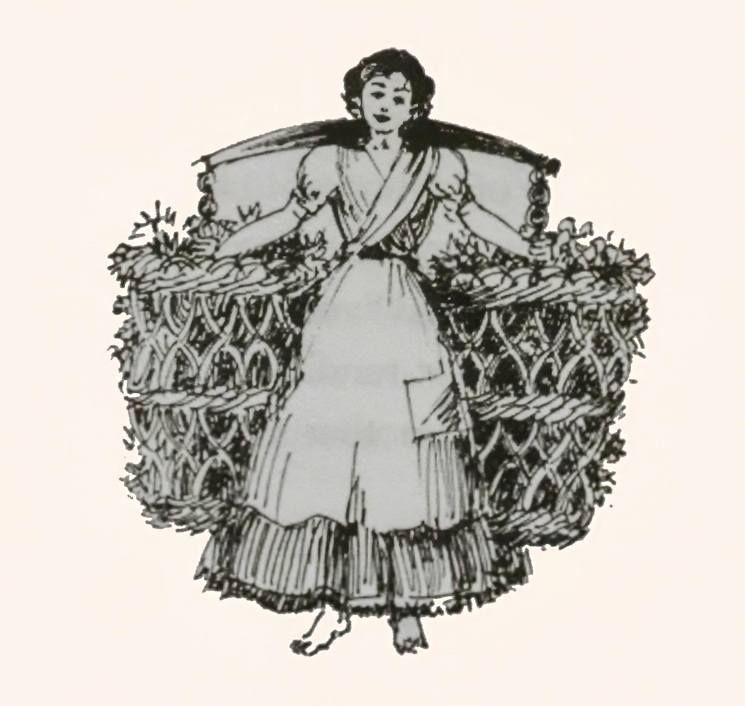 Prussian woman with basket