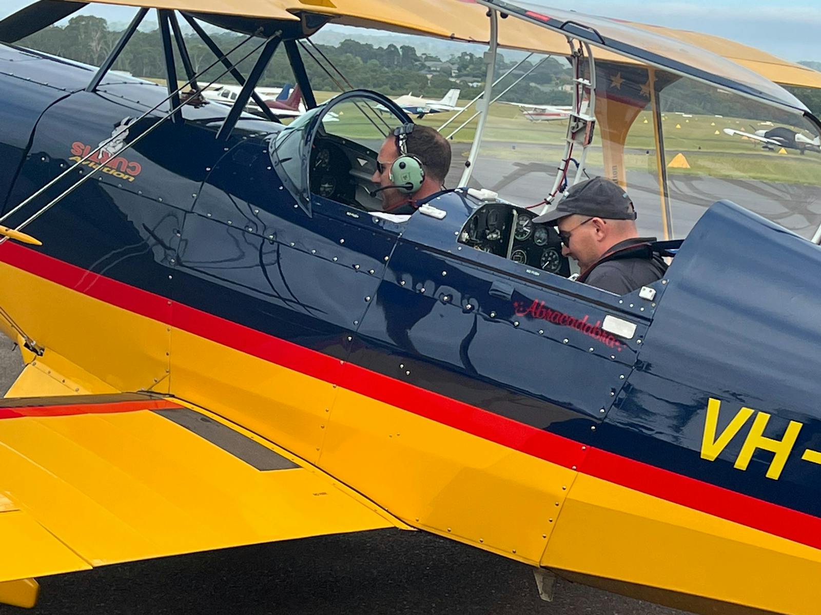Pilot and Student preparing to take off