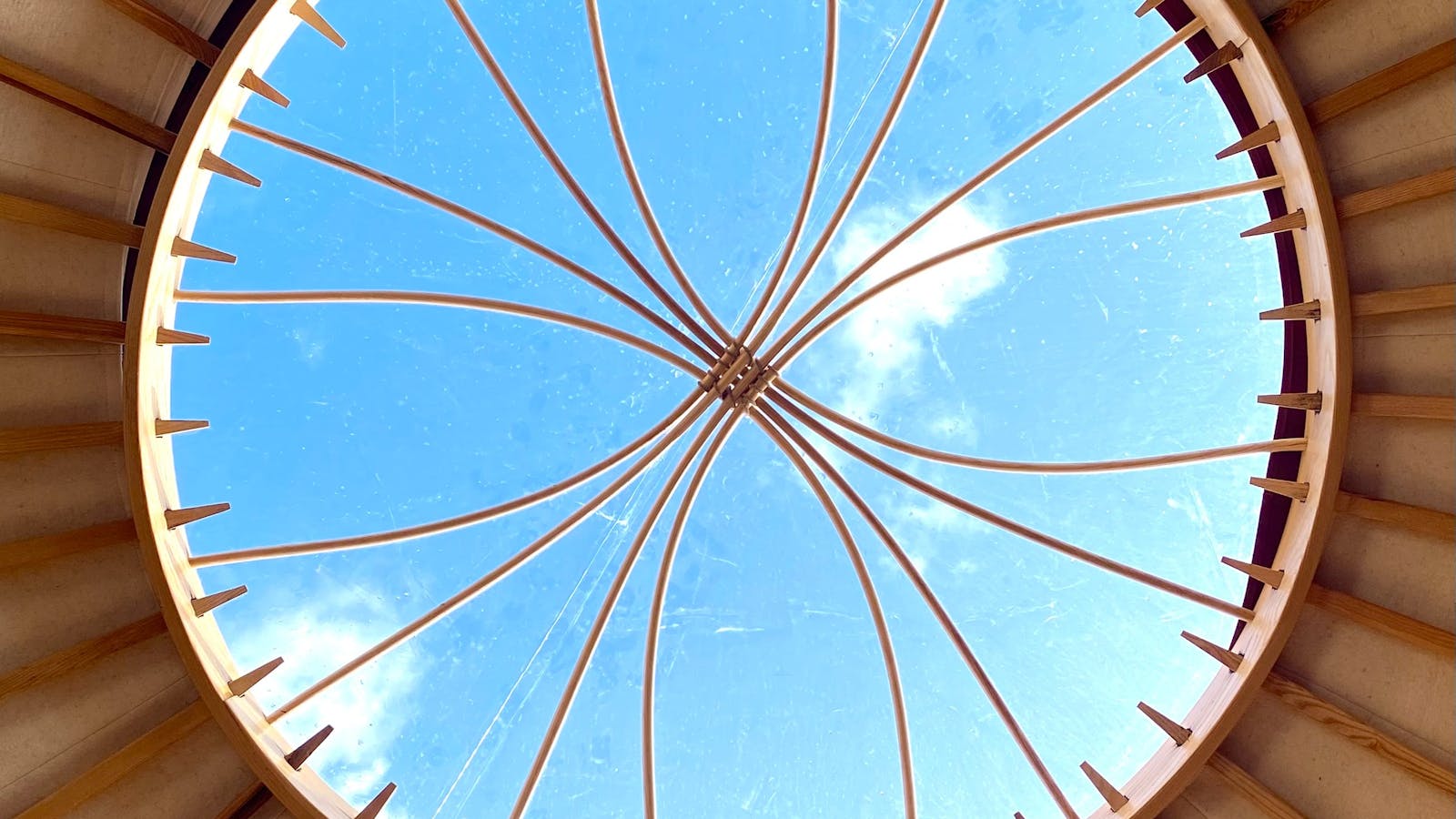 Star gaze through the yurt dome