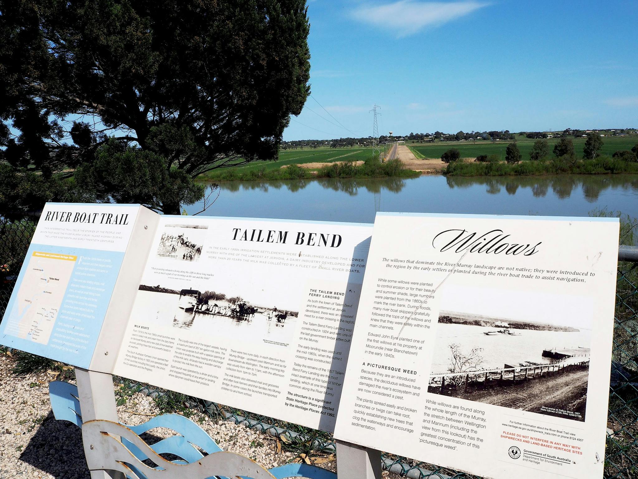 River interpretive signage Tailem Bend