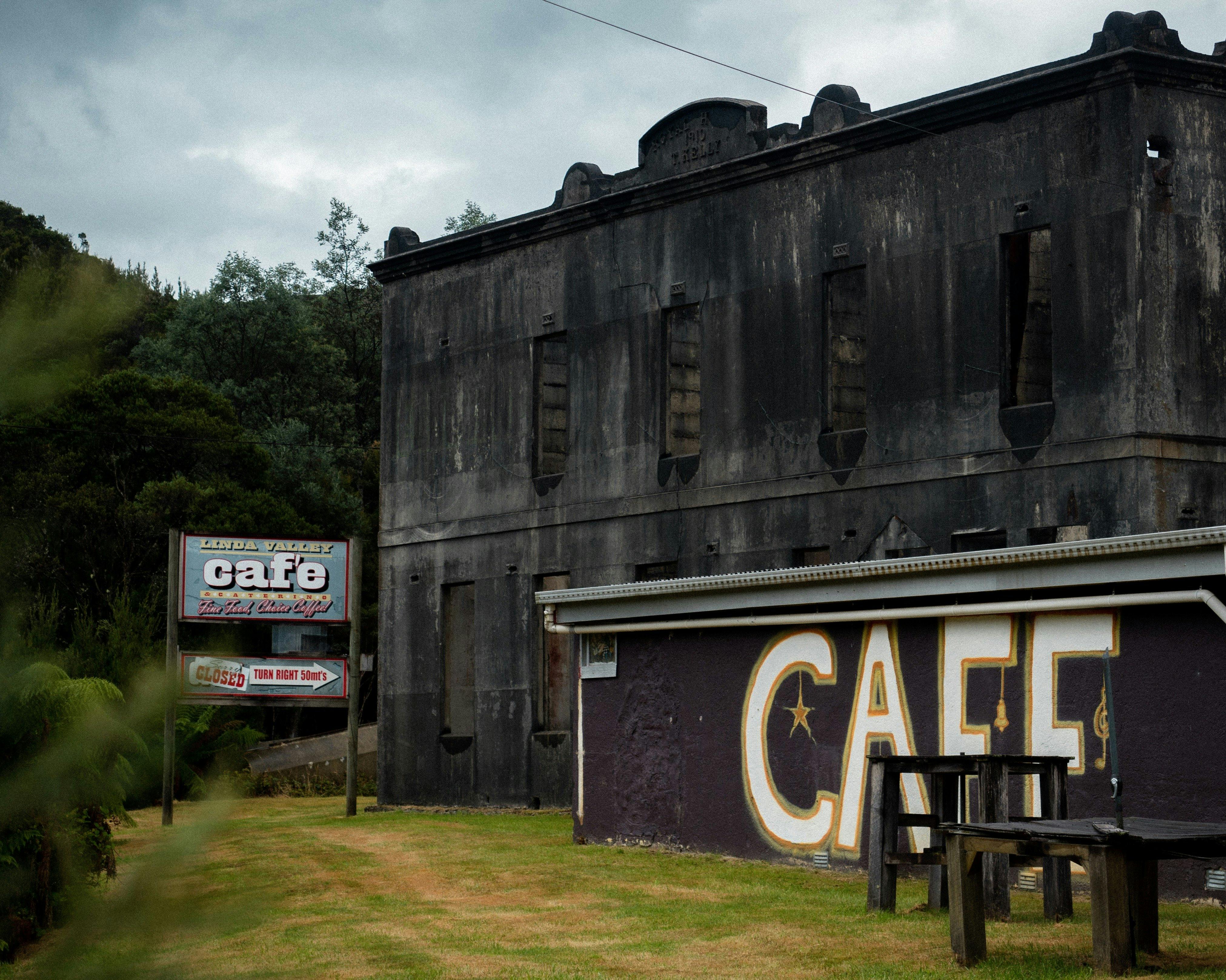 Abandoned cafe in Linda Tasmania