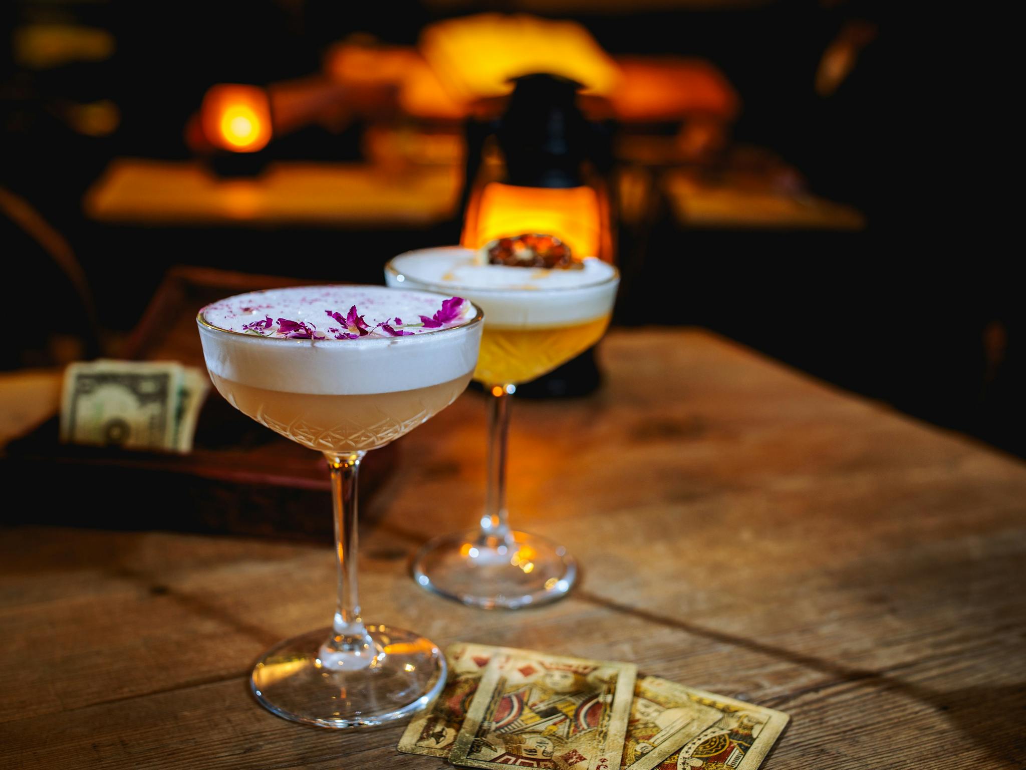 Cocktails served in Western style setting Cocktails served in Western style setting