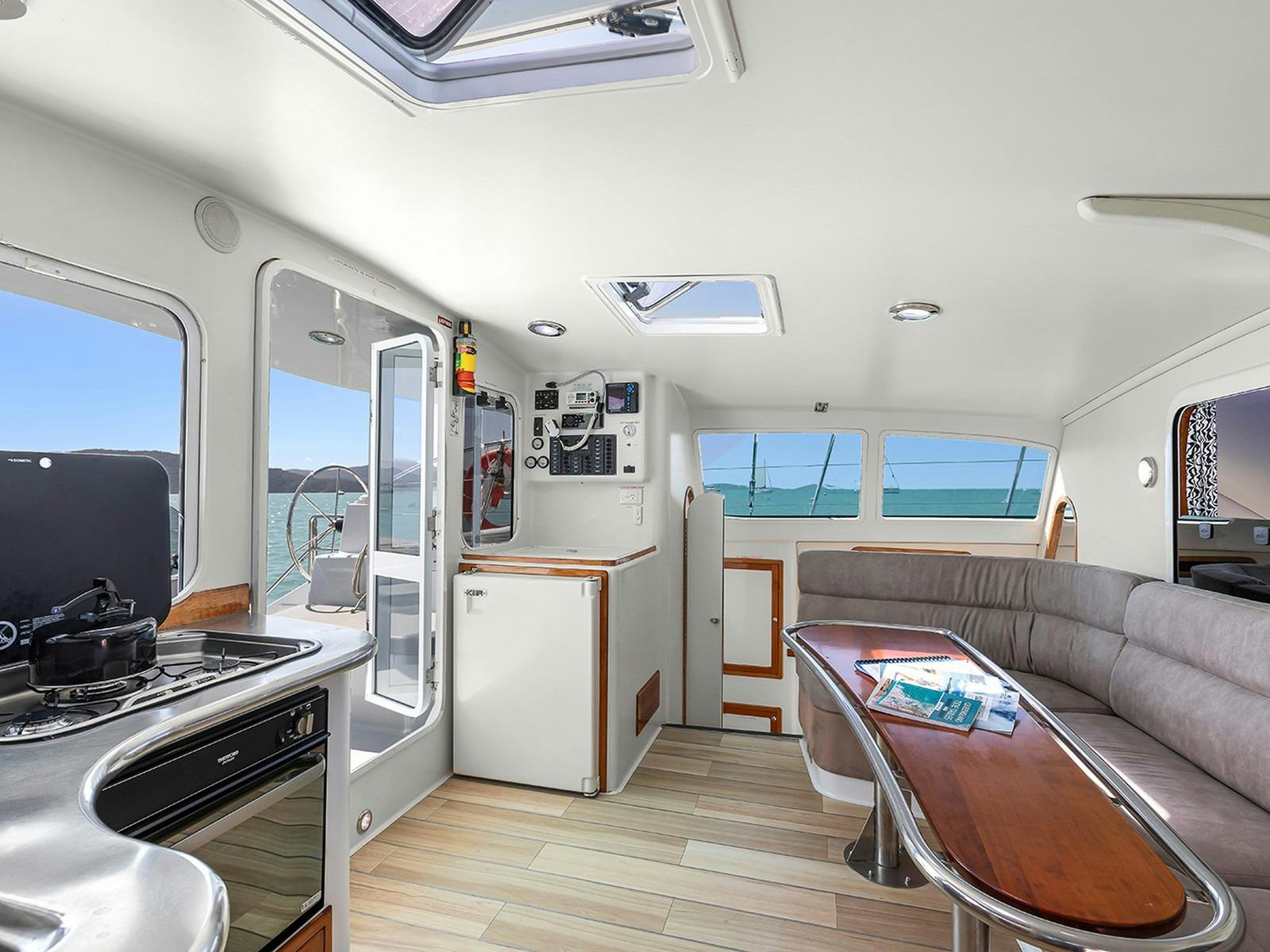 Latitude 1035 - galley and saloon