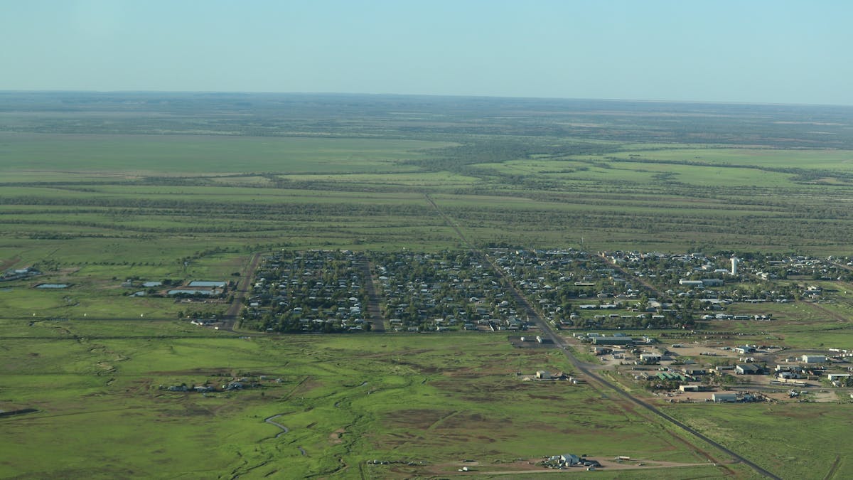 Winton town from above