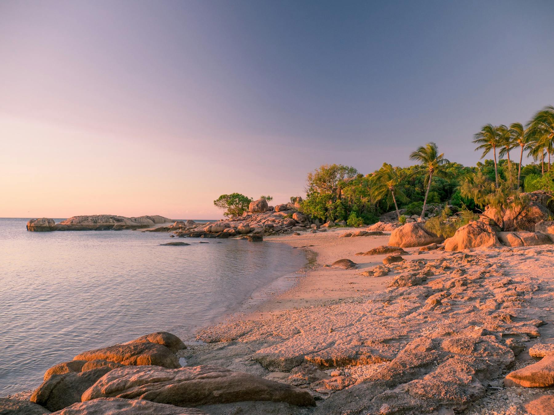 sunset at sandy beach