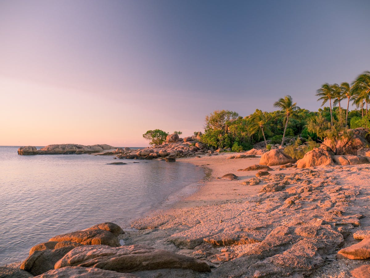 sunset at sandy beach