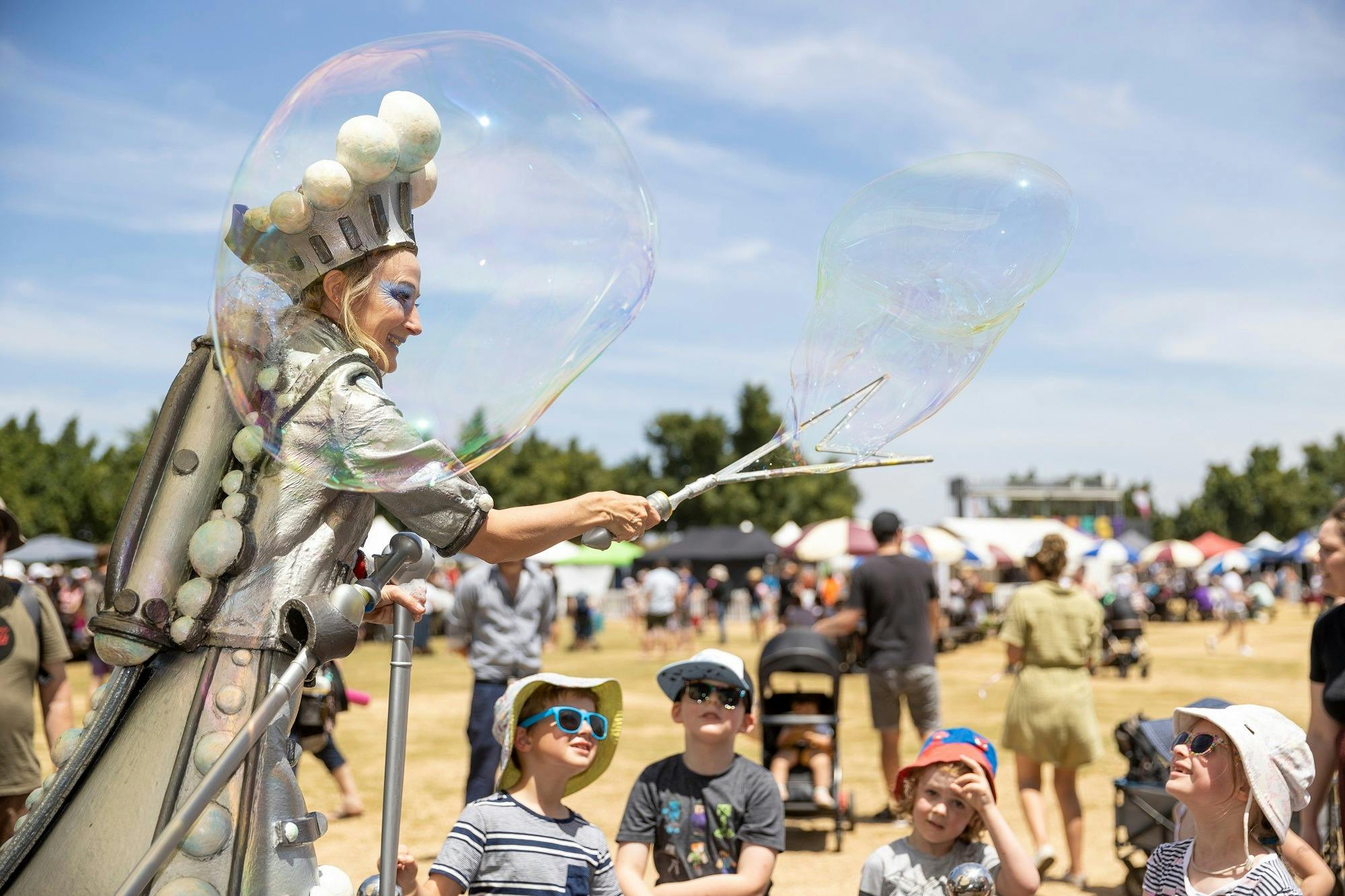 Moreton Kids Festival Bubble entertainer