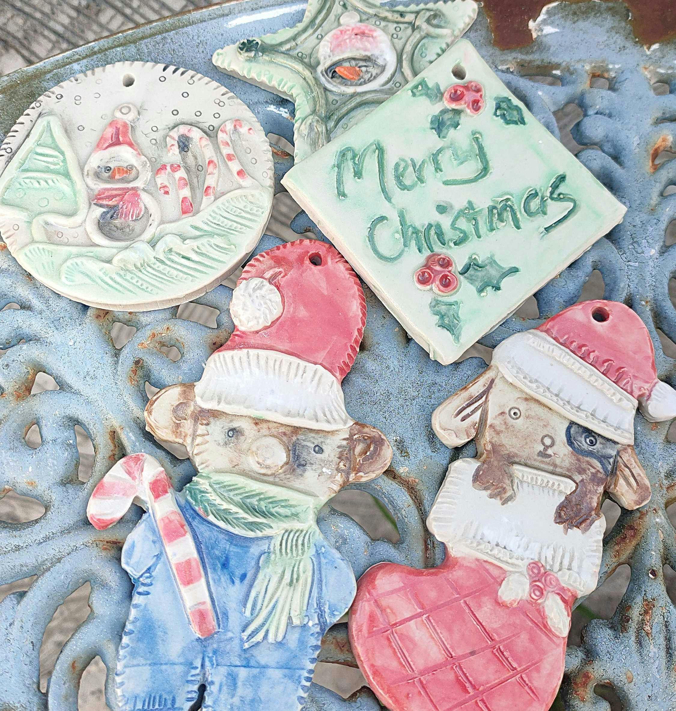 Christmas, children, family, pottery, workshop, tasmania
