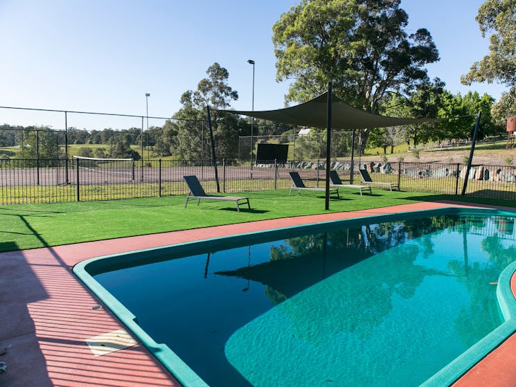Pool and Tennis court