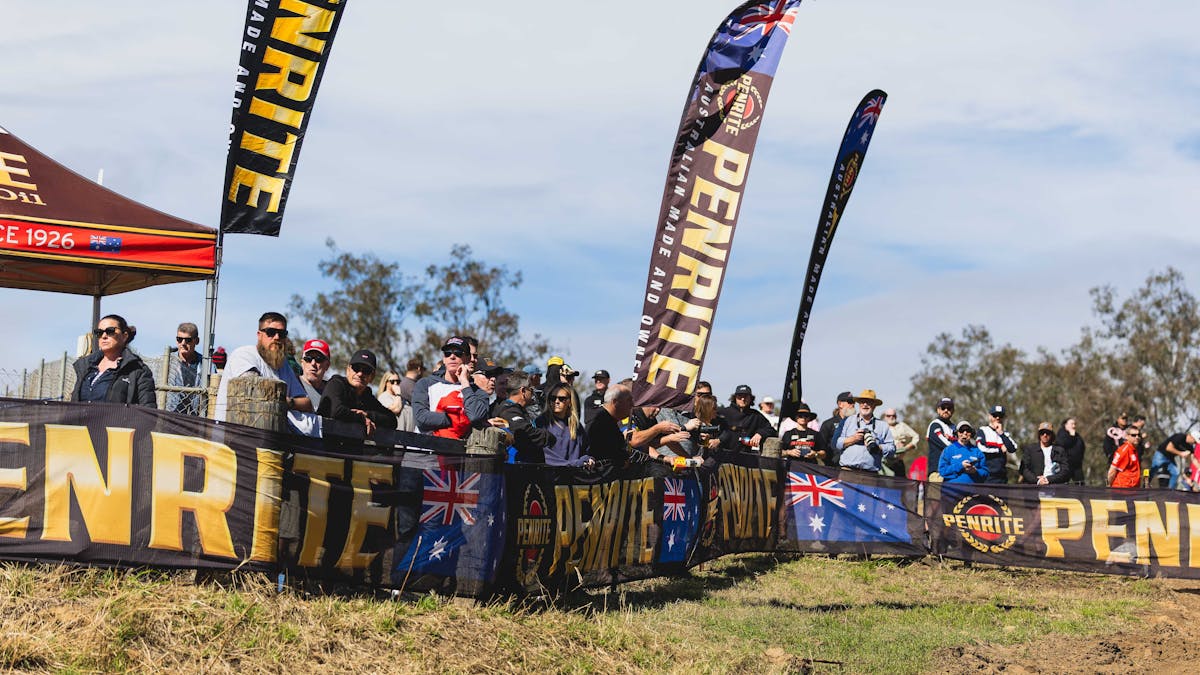 Spectators viewing the racing action