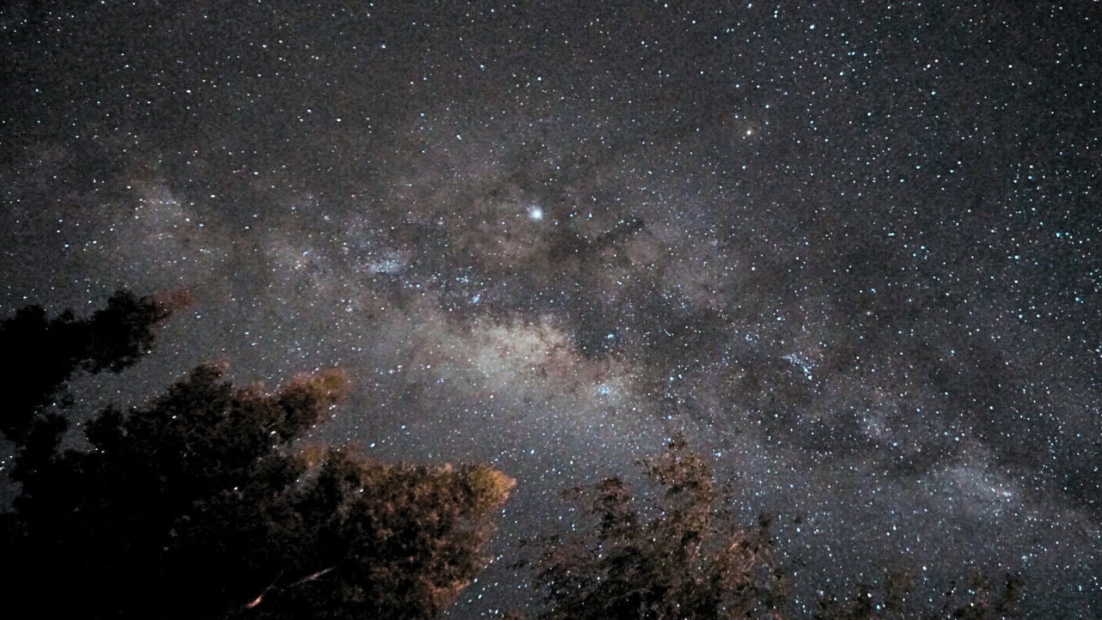 The Milky Way glowing brightly above Tasmania’s night sky.