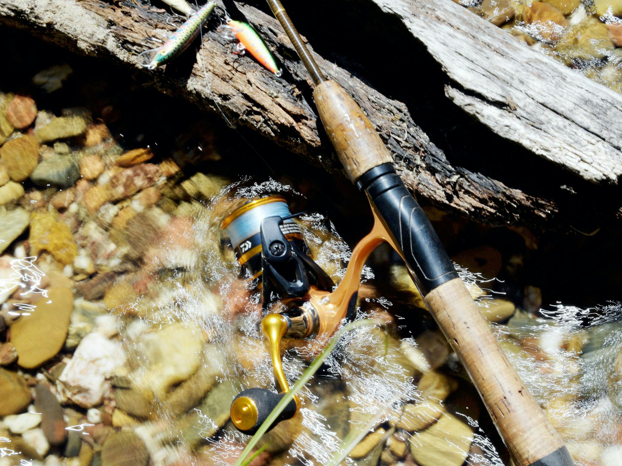 A fly fishing rod and the pristine Goulburn River