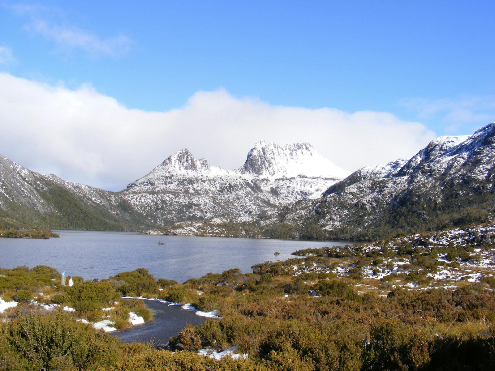Snow capped Cradle Mountain