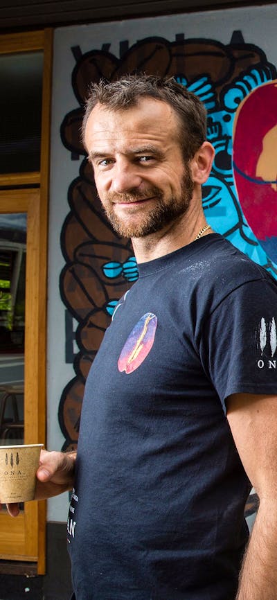 Sasa Sestic in front of the Cupping Room