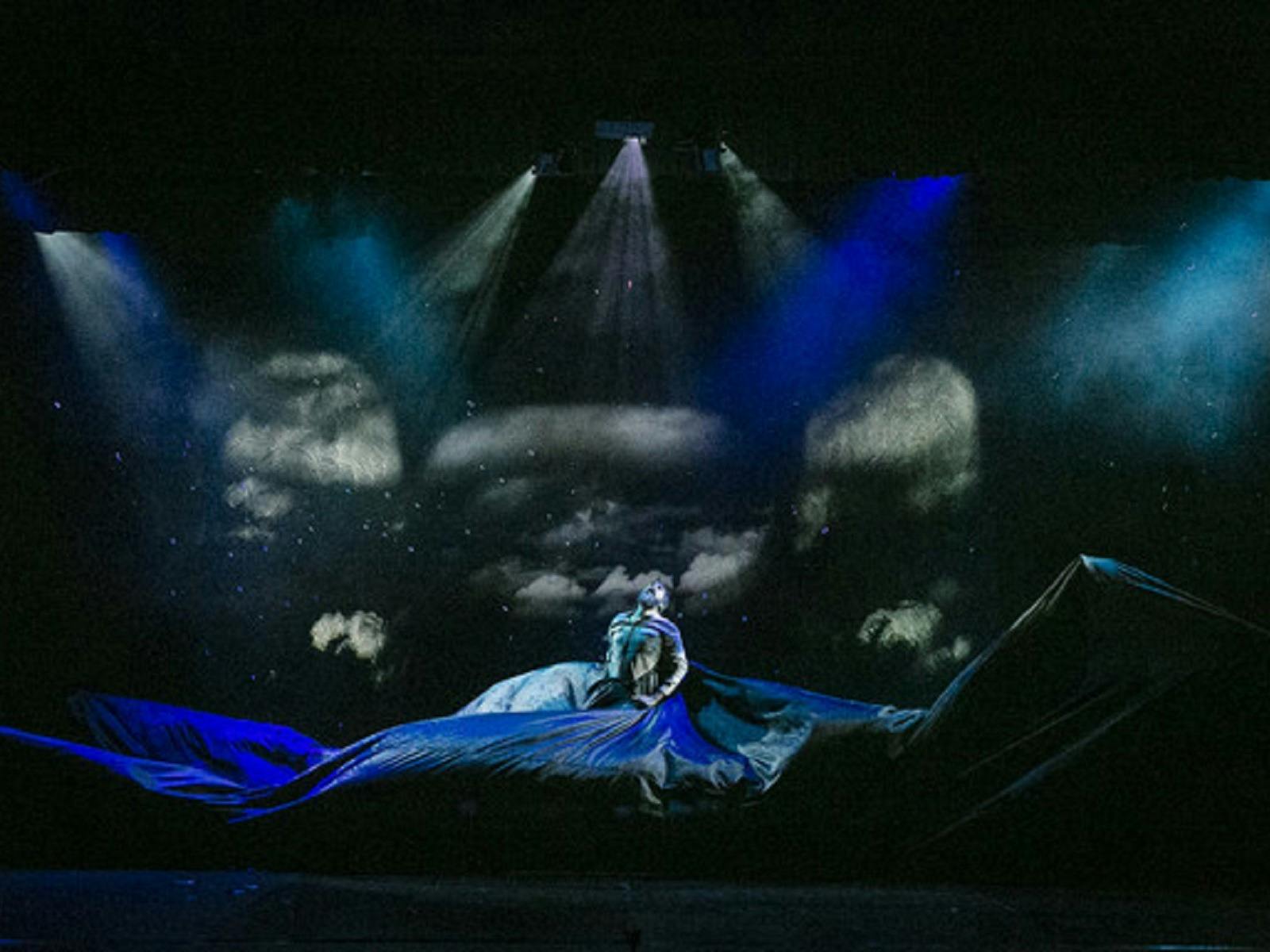 Man singing theatre production