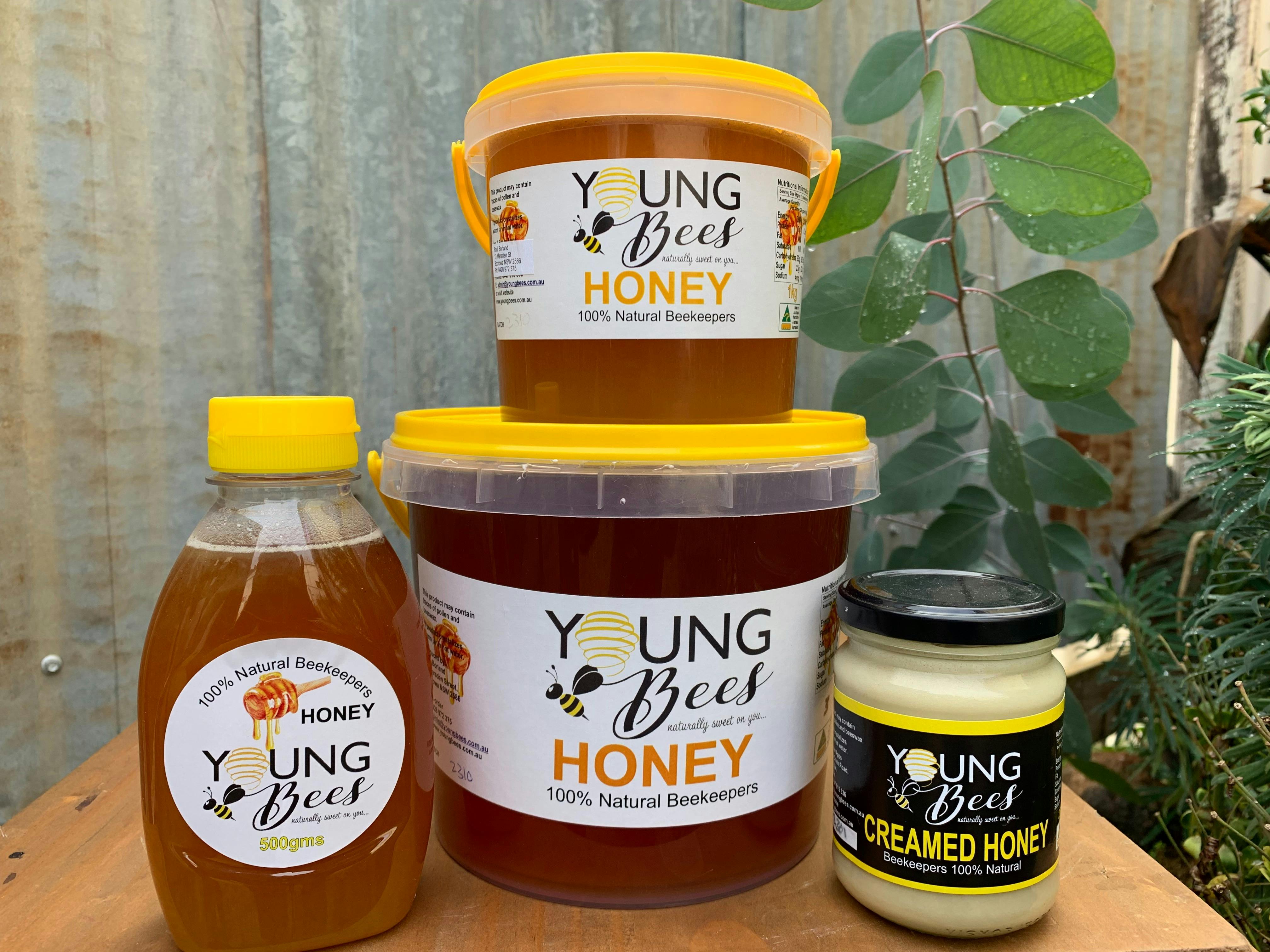 Selection of Young Bees honey