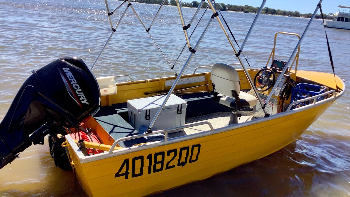 Beach Shack self-hire and drive 50hp fishing / cruising boat - up to 3 persons