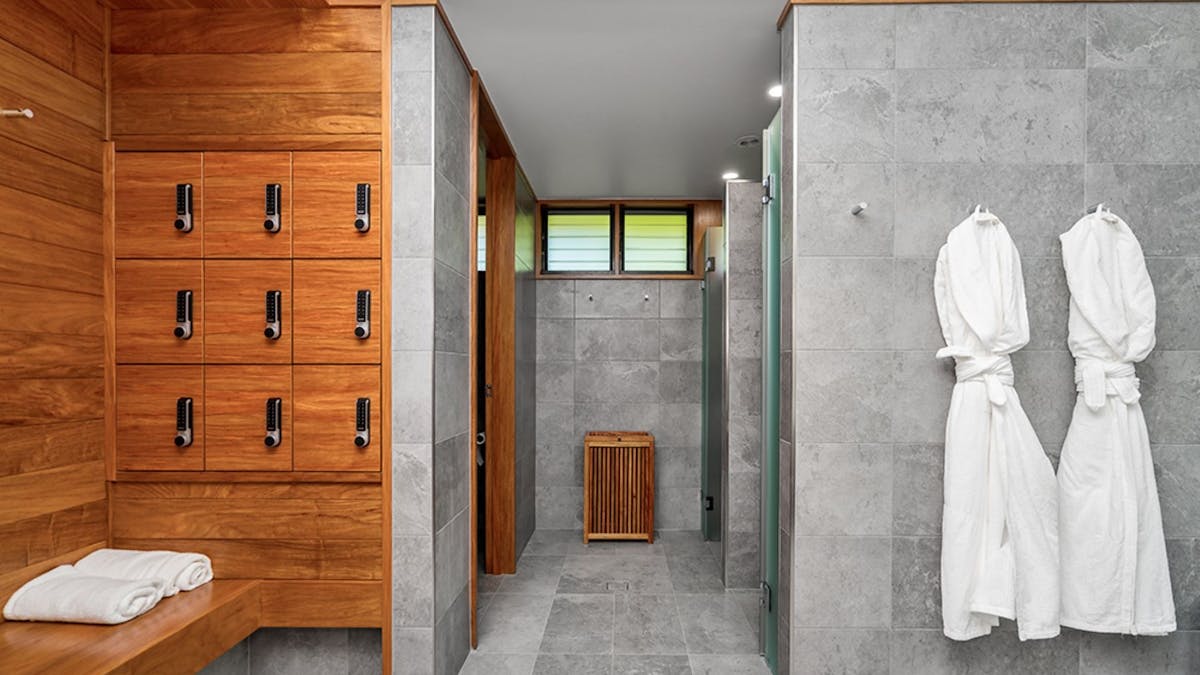 Yangaro Clubhouse and Day Spa Bathrooms with robes