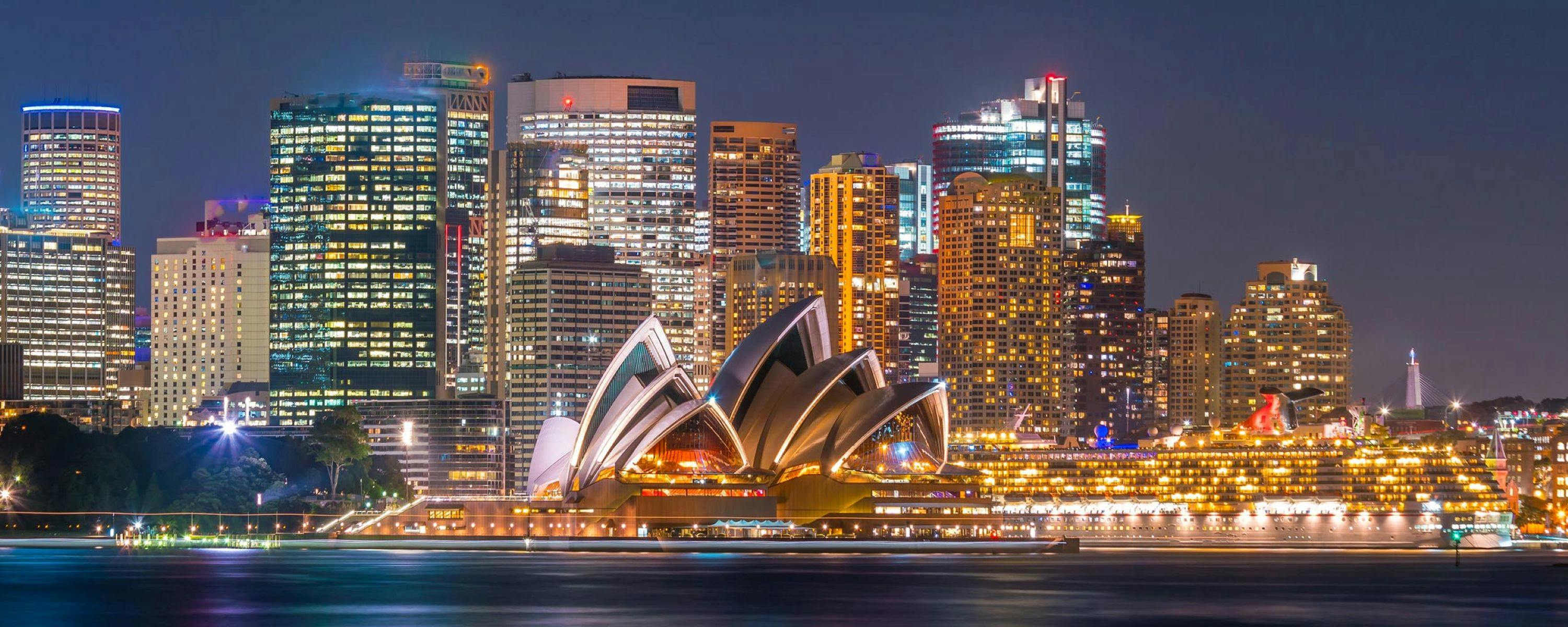Sydney nighttime cityscape