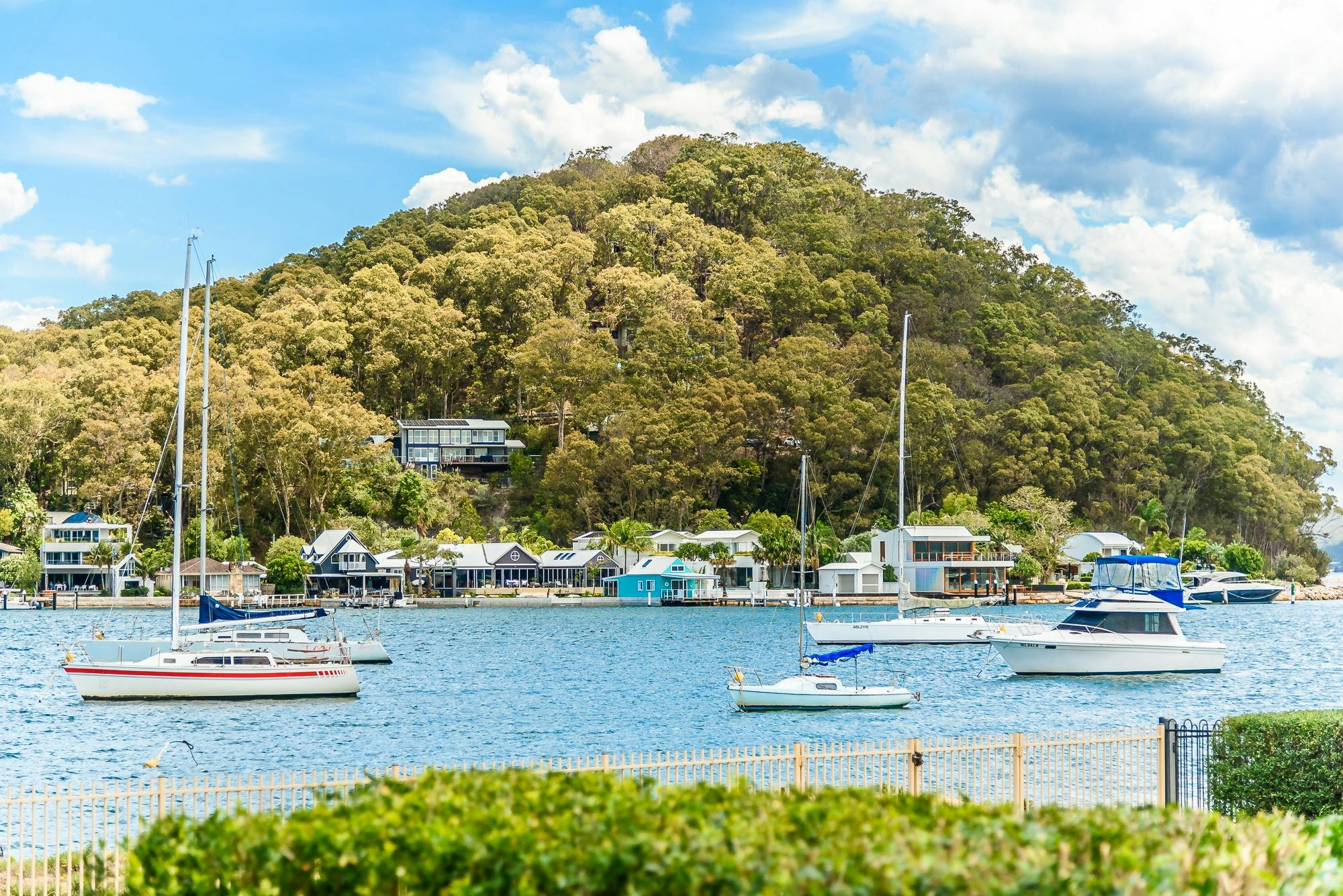 The View showing booker bay plus boats, water