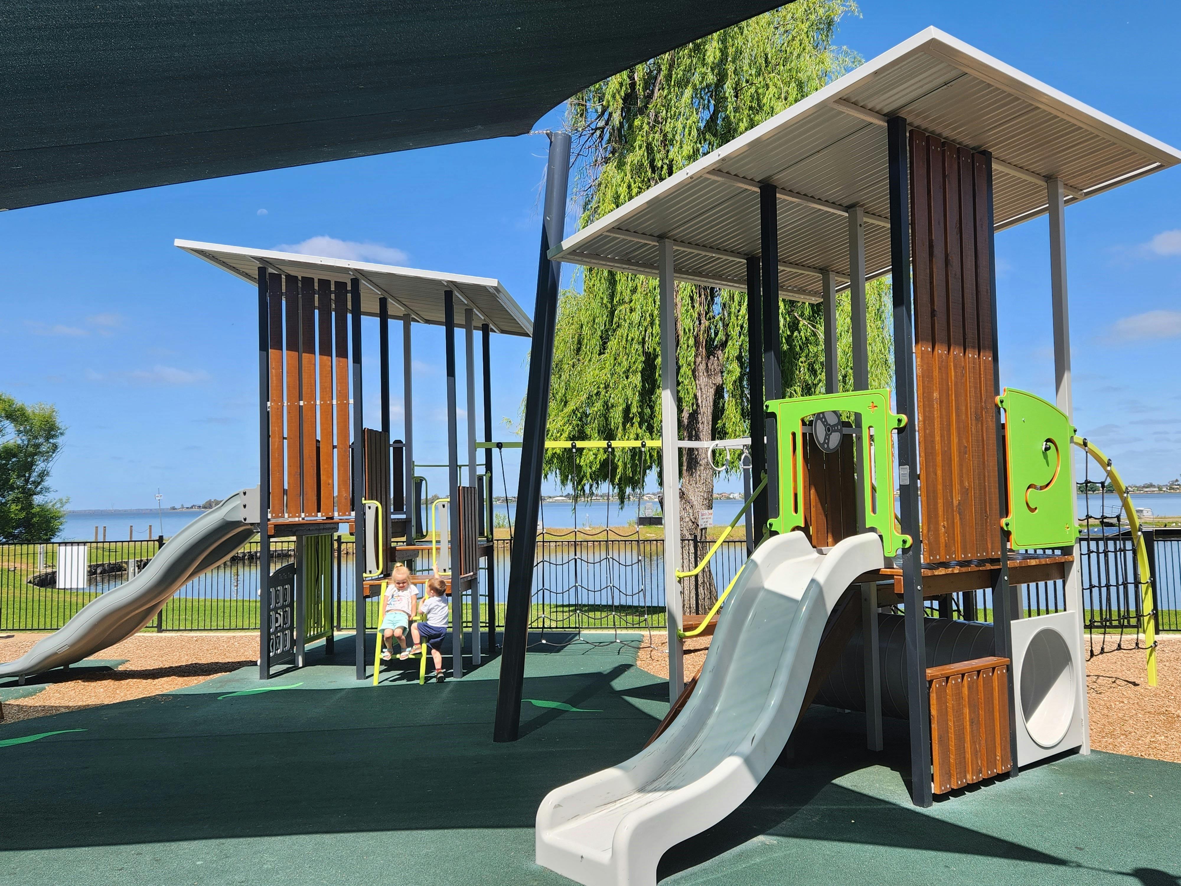 All-abilities children’s playground within easy view, parents can unwind and enjoy