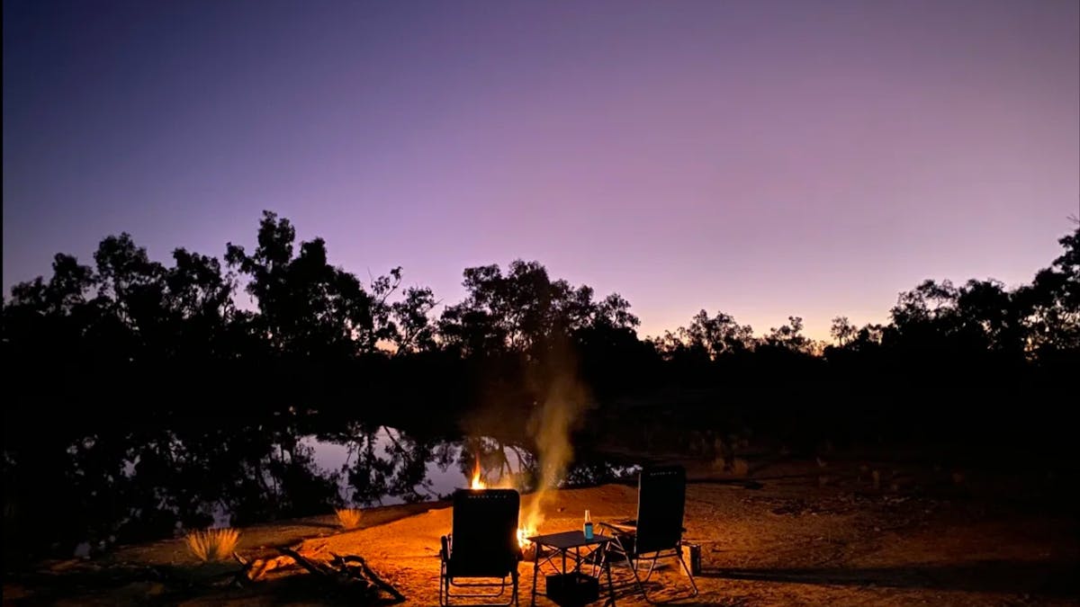 Campfire under the stars at Francvillers Station edit