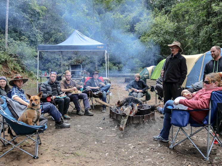 Camping at The Basin in Olney State Forest