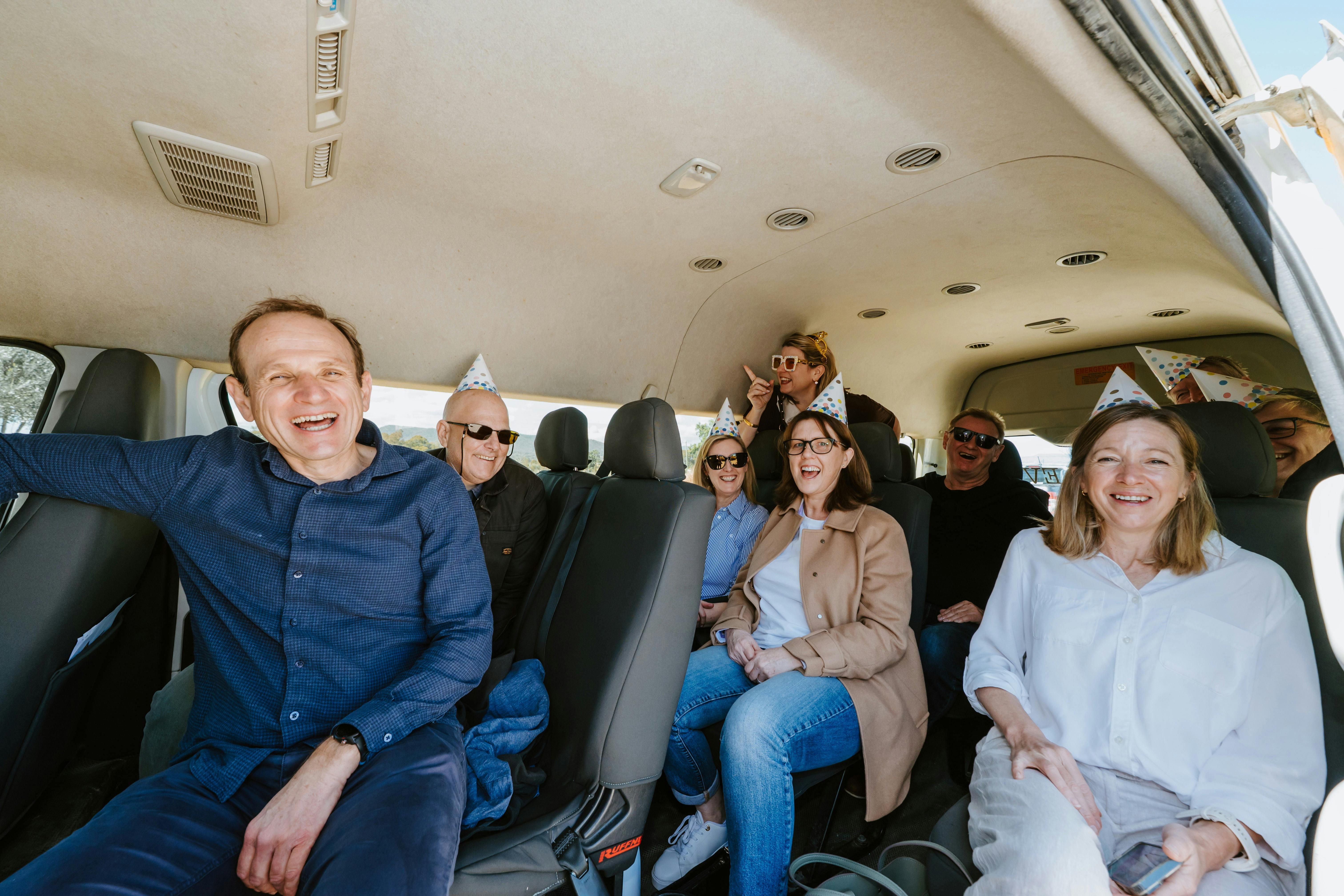 Guests in bus
